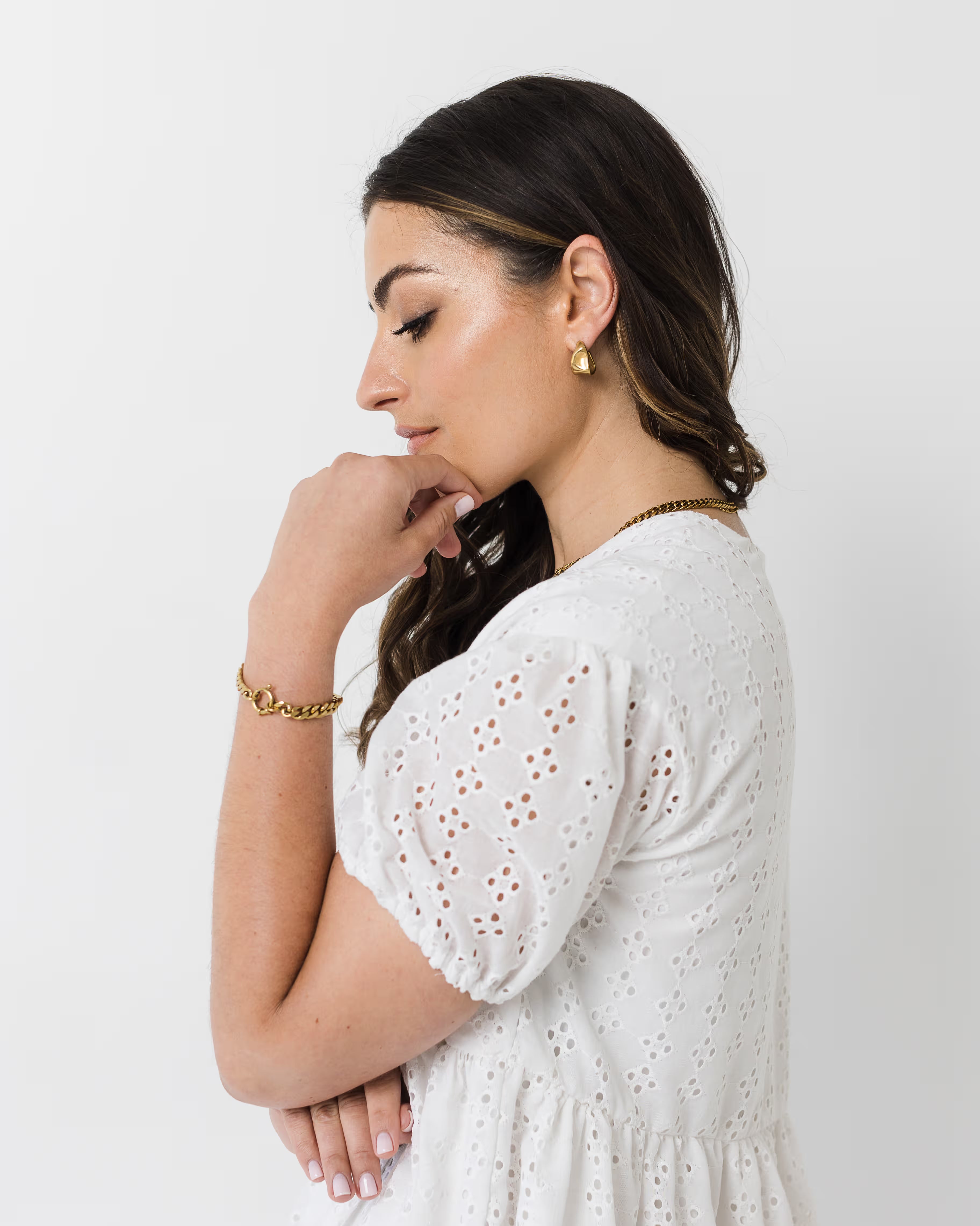 Looks by Lilli Collection White Dress in Medium
